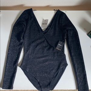 Black sparkled bodysuit
